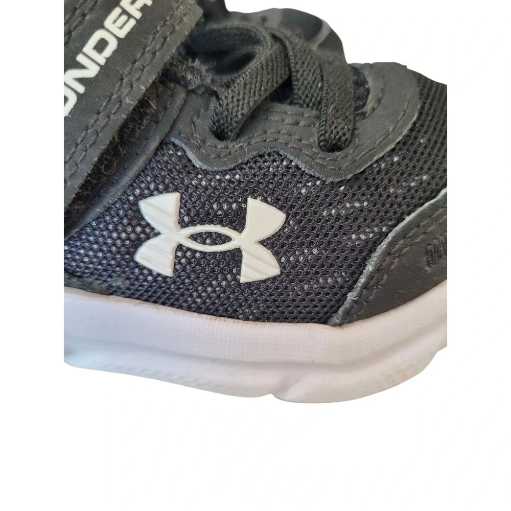 Under Armour Assert Low Black White Unisex Kids Shoes Size US 5K Toddler